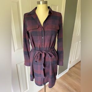 Flannel shirt dress